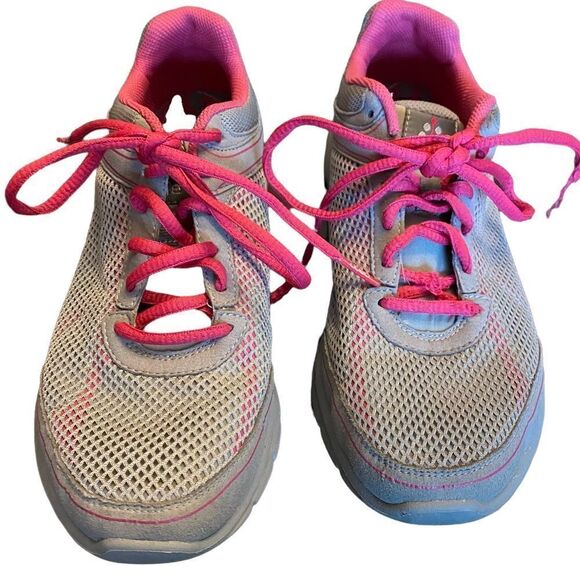 ABEO Lite Sz 8.5 Gray & Pink Mesh Breast Cancer Logo Running Sneakers - Picture 10 of 10